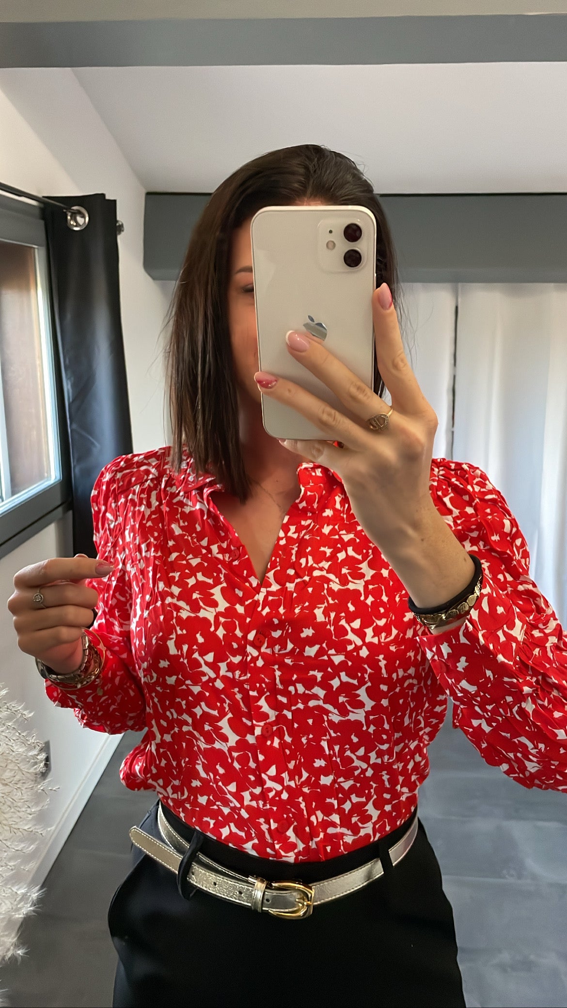 Chemise LYBIE- Rouge