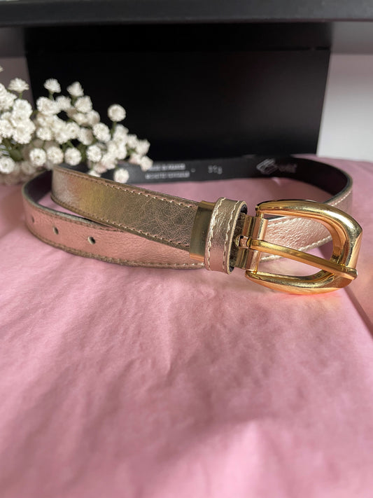 Ceinture en cuir or